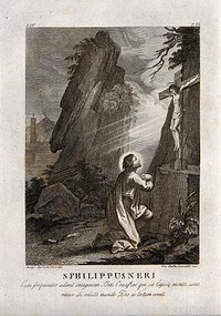 Saint Philip Neri. Engraving by G.B. Leonetti after L. Agricola.