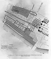 De l'assistance publique et des hopitaux jusqu'au XIXe siècle : plan d'un hotel-Dieu attribué a Philibert Delorme / par C. Tollet.