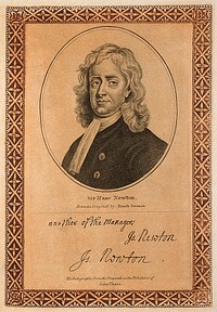Sir Isaac Newton. Engraving by J. Swaine after E. Seeman, 1726.