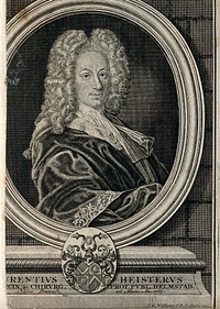 Lorenz Heister. Line engraving by F. G. Wolffgang, 1729.