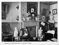 Walt Whitman, interior of his house: downstairs room.