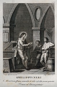 Saint Philip Neri. Engraving by L. Fabri after L. Agricola.