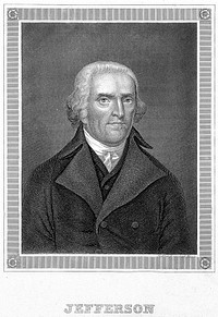 Thomas Jefferson. Line engraving by C. Mayer after G. Stuart.