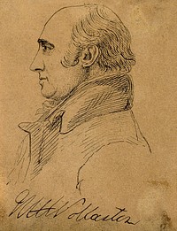 William Hyde Wollaston. Pen drawing.