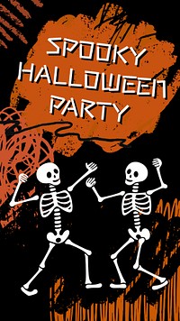 Spooky halloween party Instagram story template