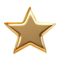 Shiny gold star with smooth edges. Gold star symbolizes excellence. Star design is popular in awards. Gold star shines brightly in any setting. Isolated on white background