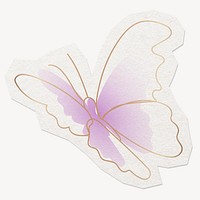 Aesthetic butterfly sticker, beautiful collage element