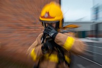 Firefighter training, March 18, 2021, Cheshire, UK. Original public domain image from Flickr