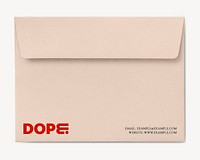 Beige business envelope, branding stationery design