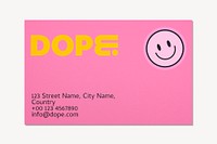 Pink funky business card, branding design