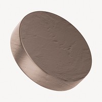 Metallic round paper weight, isolated object