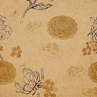 Vintage brown floral background, grunge design