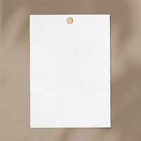 White pinned paper with blank design space