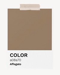 Affogato brown color sample card