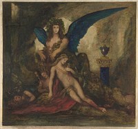 Sphinx in a Grotto (Poet, King and Warrior) by Gustave Moreau