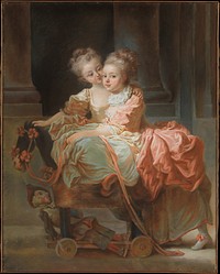 The Two Sisters by Jean-Honoré Fragonard by Jean Claude Richard, Abbé de Saint-Non (French, Paris 1727–1791 Paris)