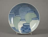 Dish with Design of Seven Jars