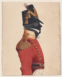 Half-length silhouette of a young officer of the 103rd regiment