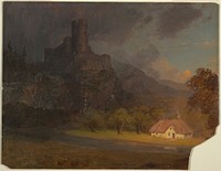 English Castle and Cottage by Frederic Edwin Church, American, 1826–1900