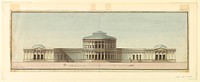 First Designs for Ickworth House, Suffolk, England by Mario Asprucci The Younger