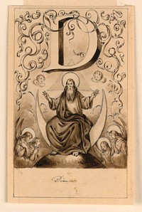 Design for the Letter D of a Pictorial Alphabet: Dieu (God)