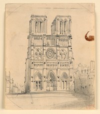 Notre Dame in Paris by Eugène Edouard Soulès and Charles Nicolas Ransonnette