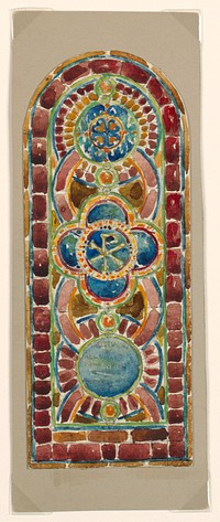 Alternate Design for Memorial Window, Beecher Memorial Church, Brooklyn, NY by Alice Cordelia Morse, American, 1863–1961