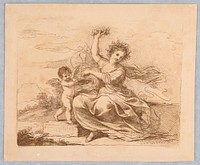 Flora, with a Cupid by Francesco Bartolozzi