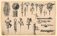 Designs for Roman Arms and Other Classical Motifs by Romolo Achille Liverani