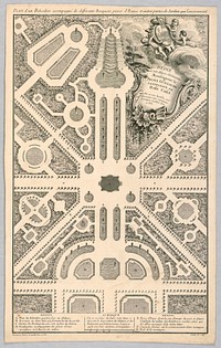 Plan of a Belvedere and Surrounding Gardens
