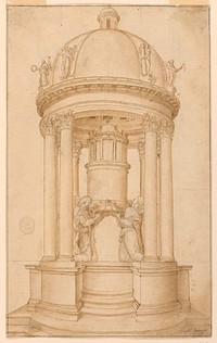 Project for a tabernacle intended to be executed in bronze