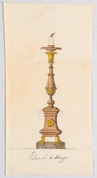 Design for a Candlestick by Luigi Righetti