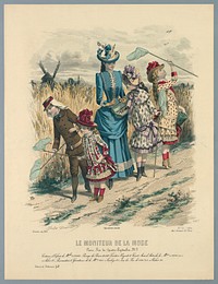 Fashion Plate from Le Moniteur de la Mode by E. Gailland