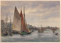 Boats in Trouville by Arnold William Brunner, American, 1857–1925