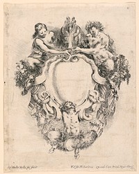 Escutcheon, No 10 from "Raccolta di varii cappriccii et nove inventioni di cartelle et ornamenti", Stefano della Bella