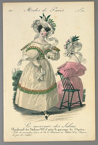 Fashion Plate from Le Mercure des Salons, Modes de Paris