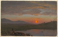 Hudson Valley, New York at Sunset by Frederic Edwin Church, American, 1826–1900