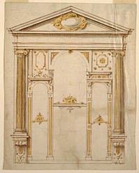 Design for the organ case of S. Gregorio in Bologna