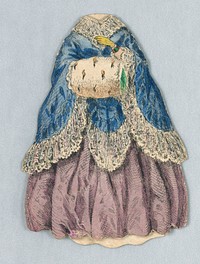 Paper Doll Costume with Muff and Blue Cloak