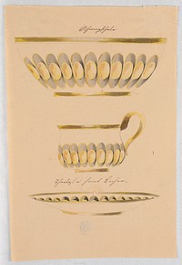 Designs for Bowl, Cup, and Saucer