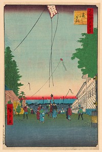 Scene of Flying Kites by Utagawa Hiroshige