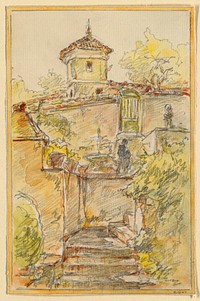 A Stairway by Walter Shirlaw, American, b. Scotland, 1838–1909