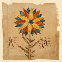 Fraktur: A Flower and Two Initials