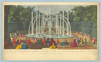 A View of the Three Fountains in the Gardens at Versailles by S. Rigaud