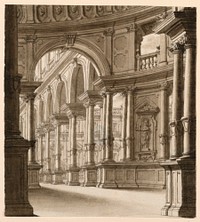 Stage Design, Interior of Renaissance Portico