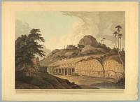 The Entrance of An Excavated Hindoo Temple, At Mavalipuram, from "Oriental Scenery: Twenty Four Views in Hindoostan" by Thomas Daniell, British, 1749 - 1840