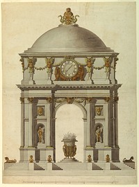 Pavilion with a Clock and