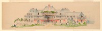 Elevation of Mansion, Whitney Warren Jr.