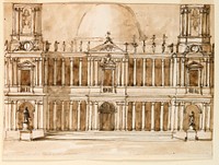 Elevation of a church by Giuseppe Barberi