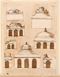 Designs for a Mausoleum by Giuseppe Barberi, Italian, 1746–1809